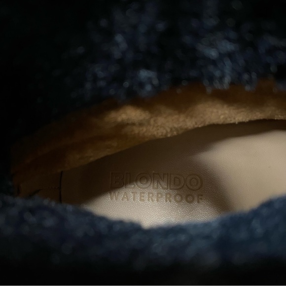 New! Blondo Hayven Black Suede Faux Fur Cuff Boot 8M - Picture 12 of 14